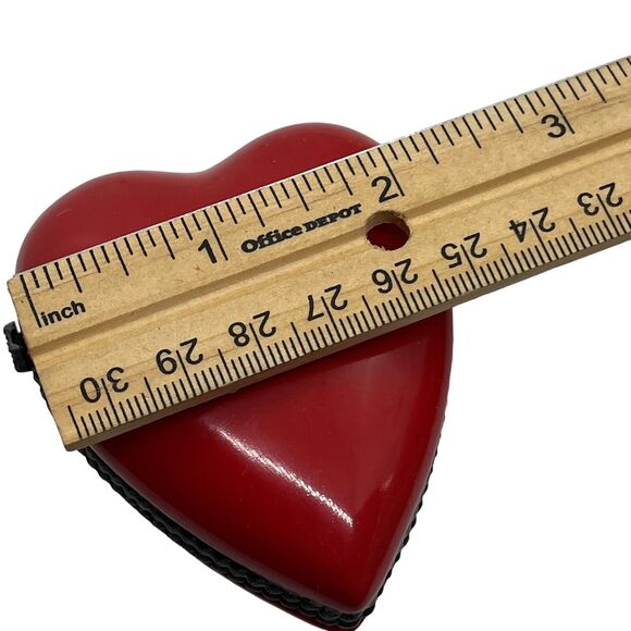 Hallmark Heart Trinket Box Porcelain Rose Painted Detail Retro Valentine Love - Picture 5 of 16